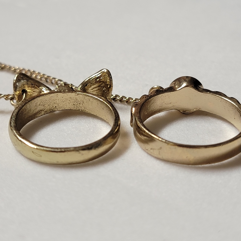 Double Ring Chain Bow and Rhinestone - Picture 9 of 11